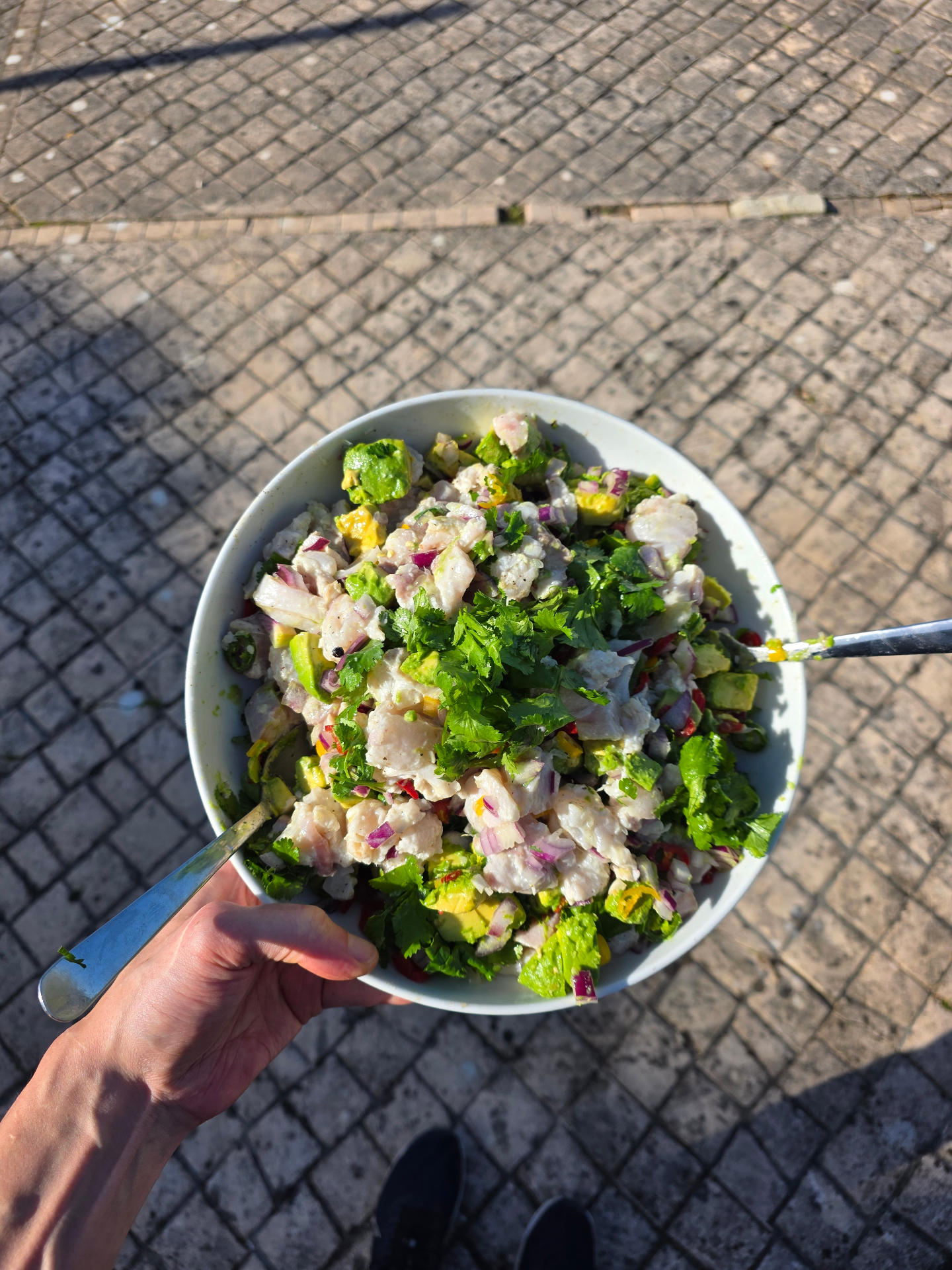 Frisch zubereitetes Ceviche aus der Retreat-Küche